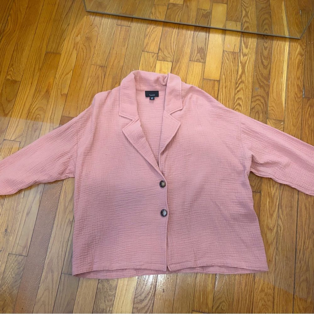 Lumiere Dusty Pink Relaxed Open Blazer